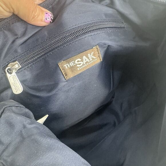 The Sak Women's Crochet Crossbody Bag Red White Blue Striped patriotic Charm - Picture 7 of 9